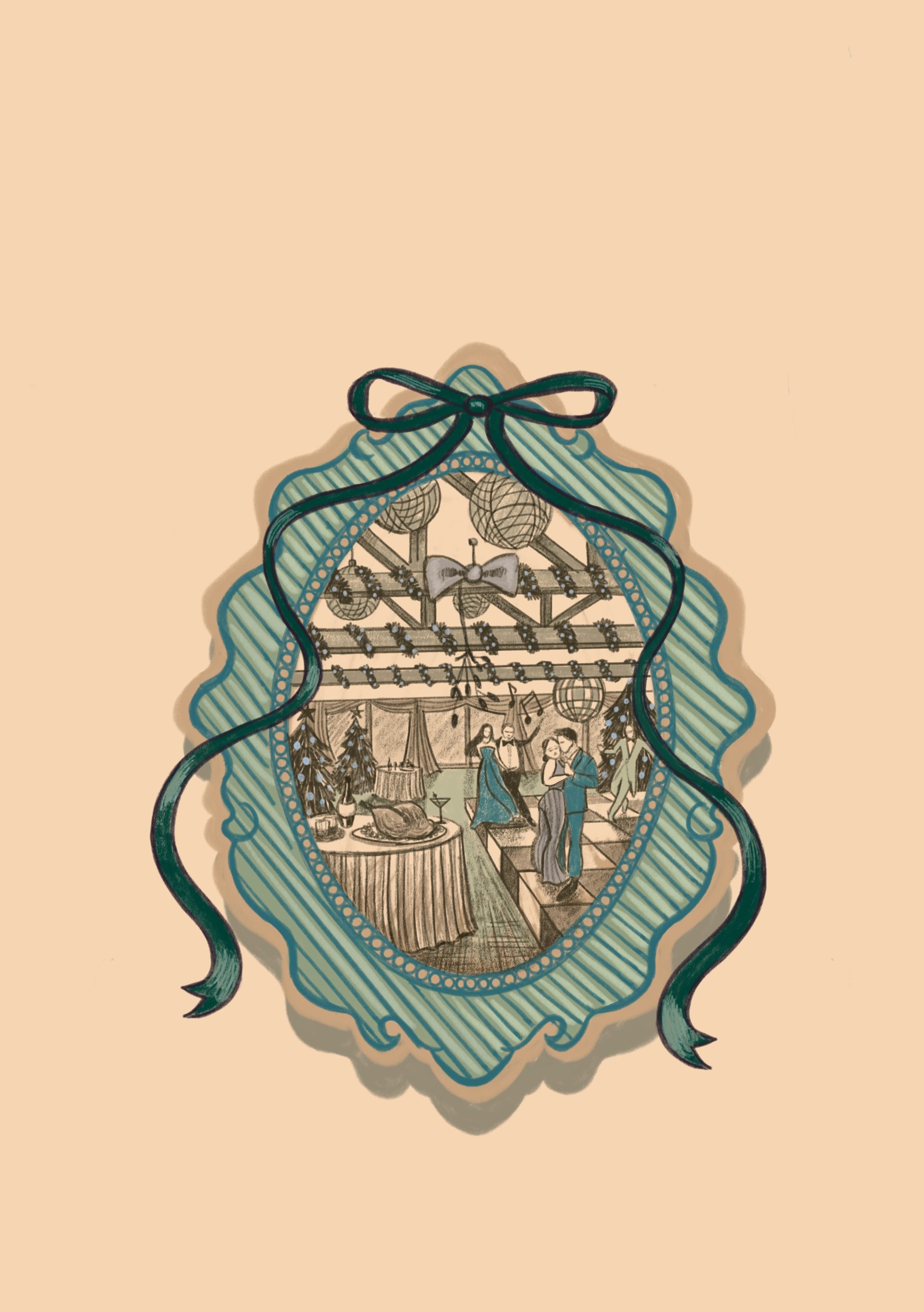 Radstone Hotel Christmas Illustration Bauble